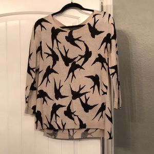 Loft 3/4 sleeve Print Sweater